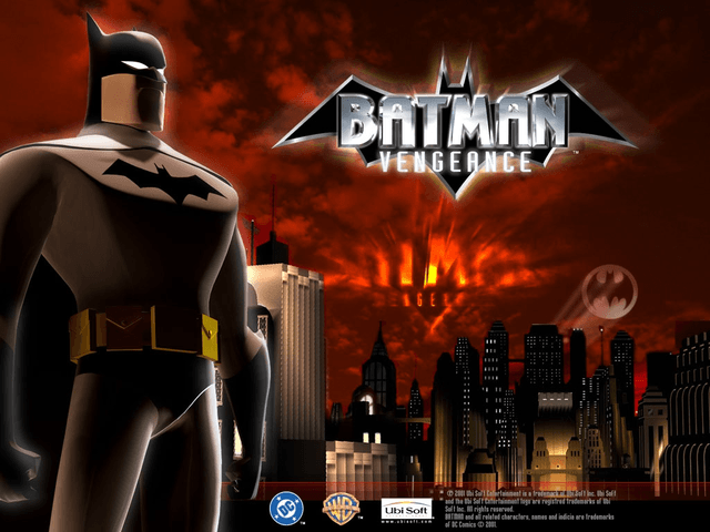 Batman Vengeance title screen for Xbox